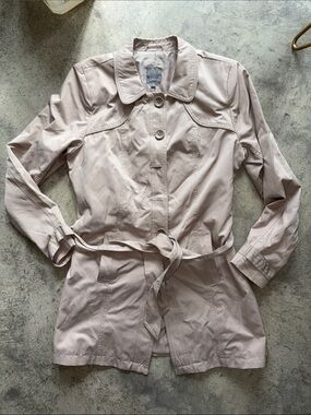 Beige Women's Trench Coat with Belt